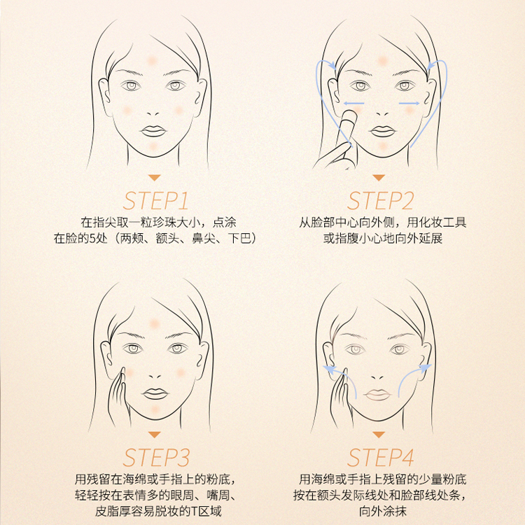 玻尿酸精華清透粉底霜