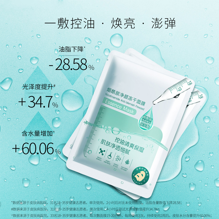 煙酰胺凈顏凍干面膜